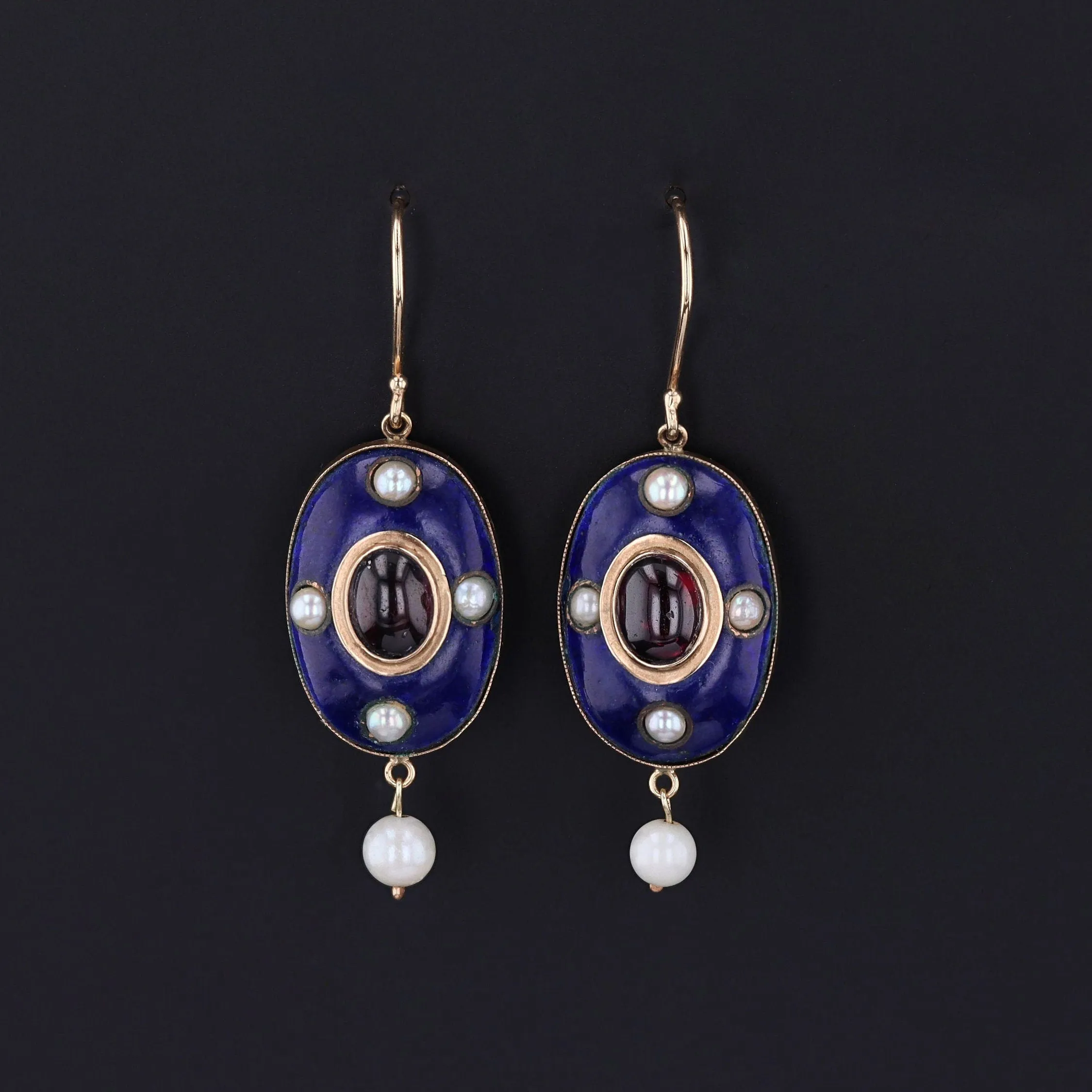 Antique Garnet Earrings | Victorian Earrings