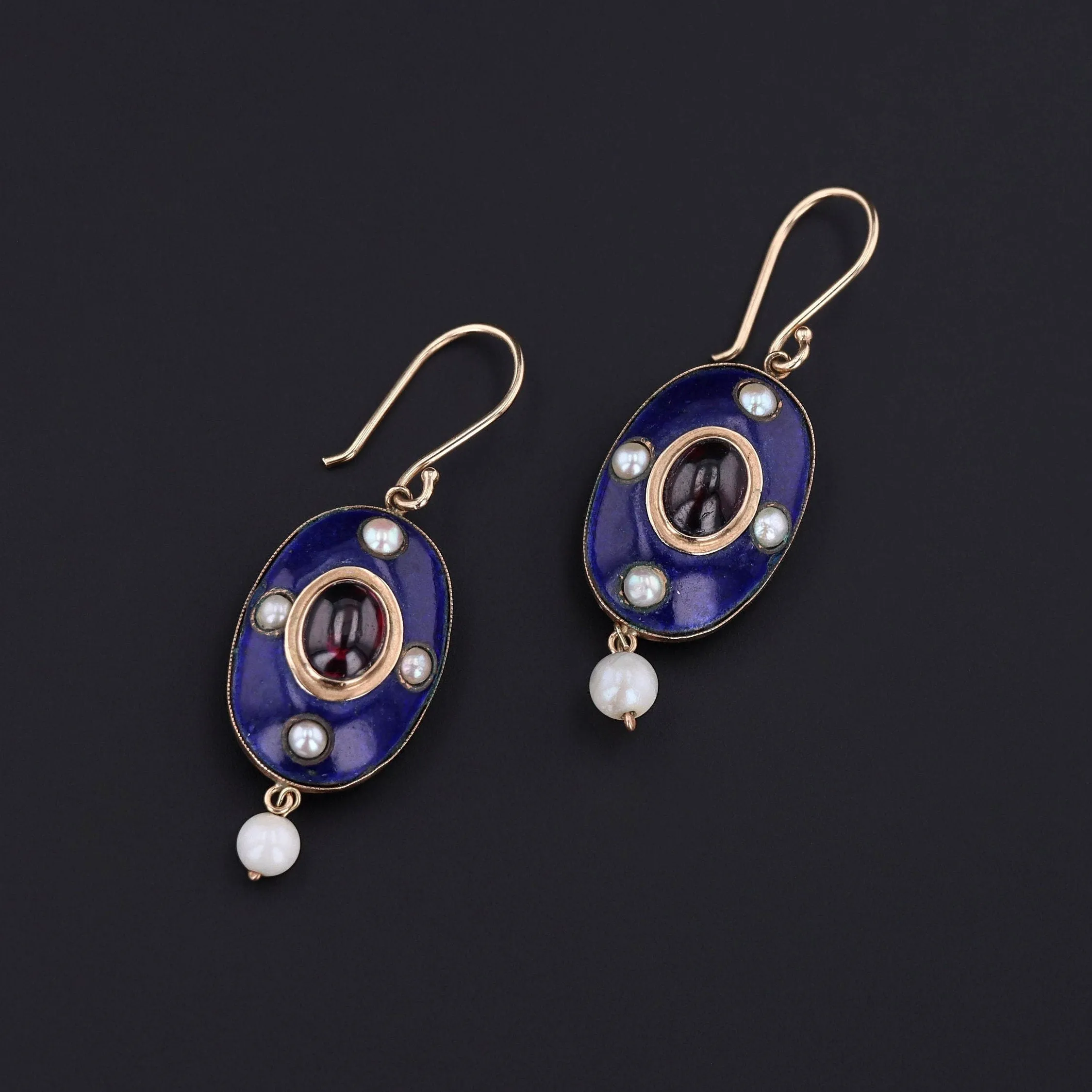 Antique Garnet Earrings | Victorian Earrings