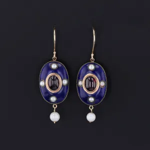 Antique Garnet Earrings | Victorian Earrings