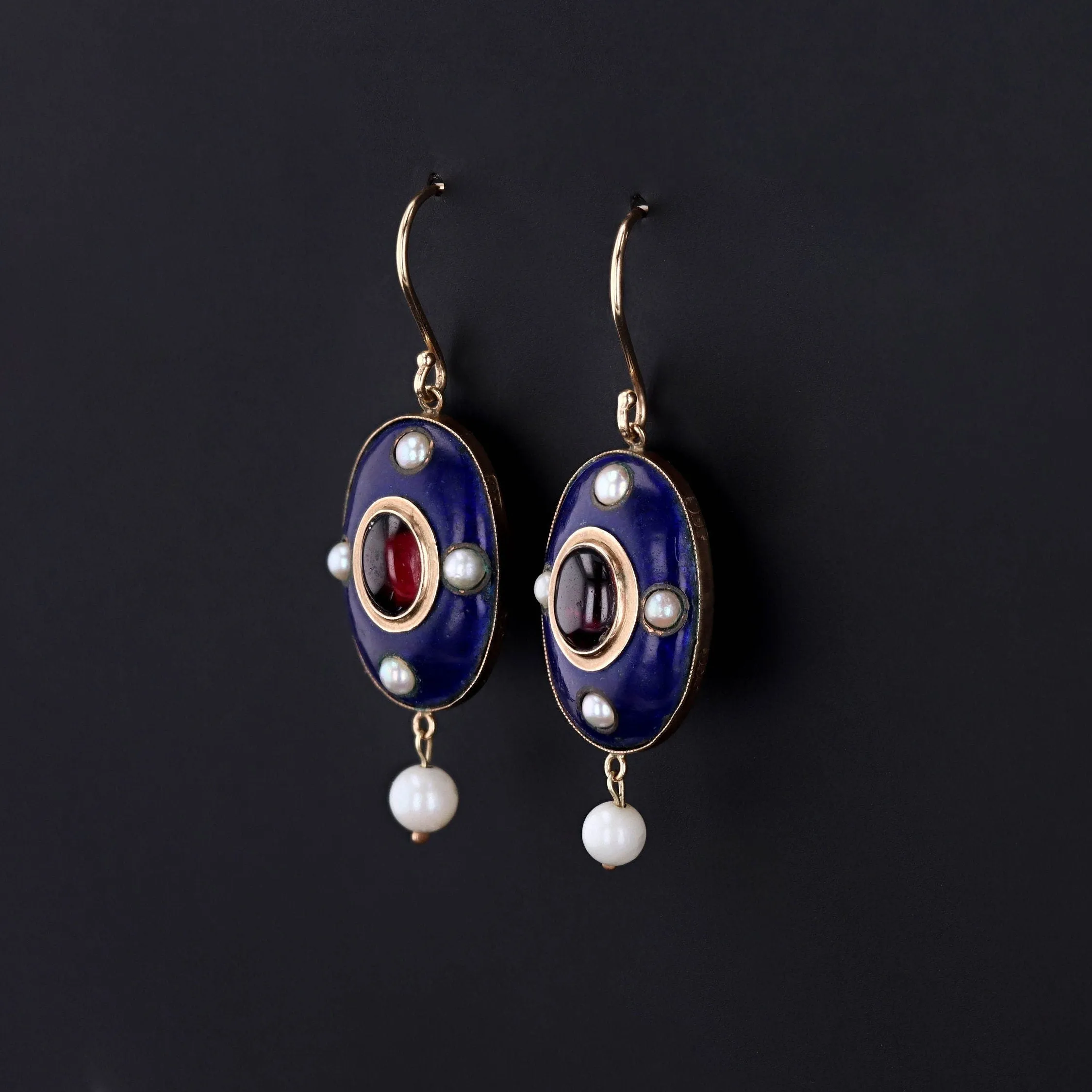 Antique Garnet Earrings | Victorian Earrings
