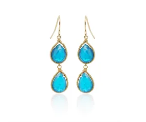 Apatite Double Drop Earrings