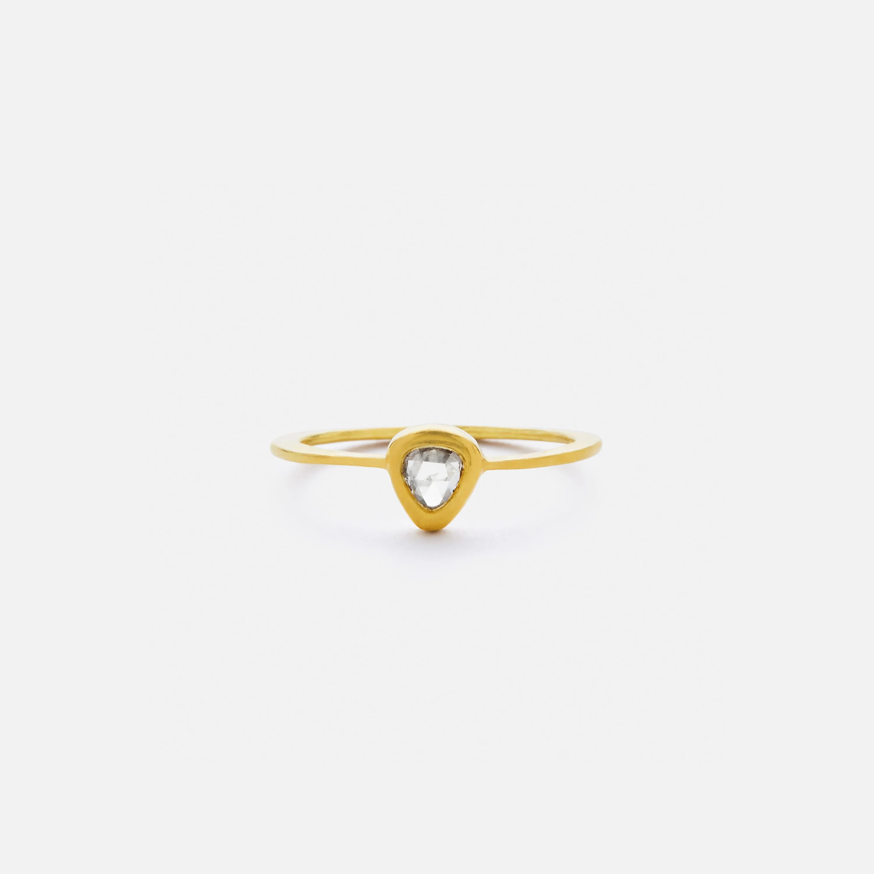 Arcadia with Rose Cut Diamond, Small, 19k Gold