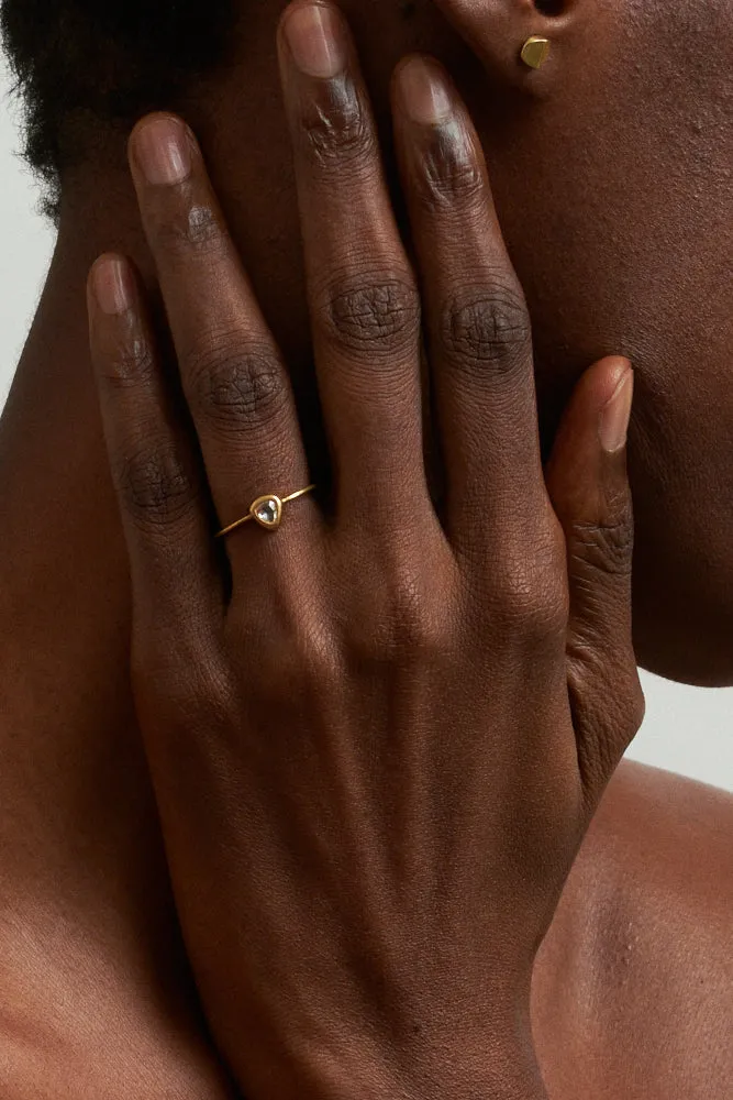 Arcadia with Rose Cut Diamond, Small, 19k Gold
