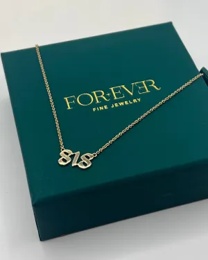 Area Code Custom Nameplate Necklaces