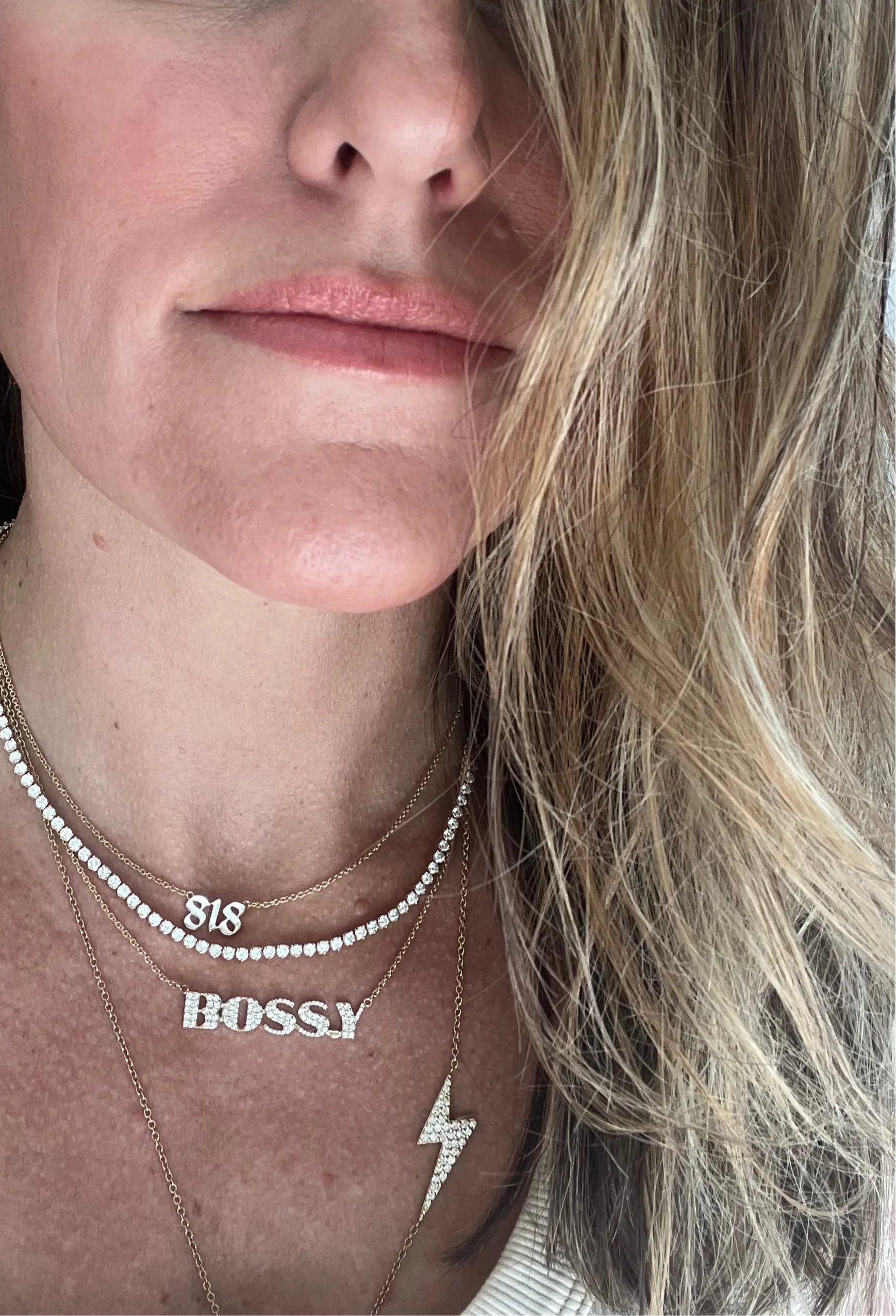 Area Code Custom Nameplate Necklaces