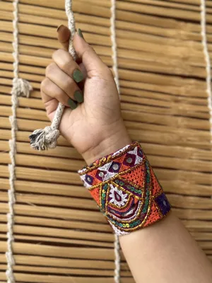Ariaa Kutchi Fabric Bracelet | Handcuff