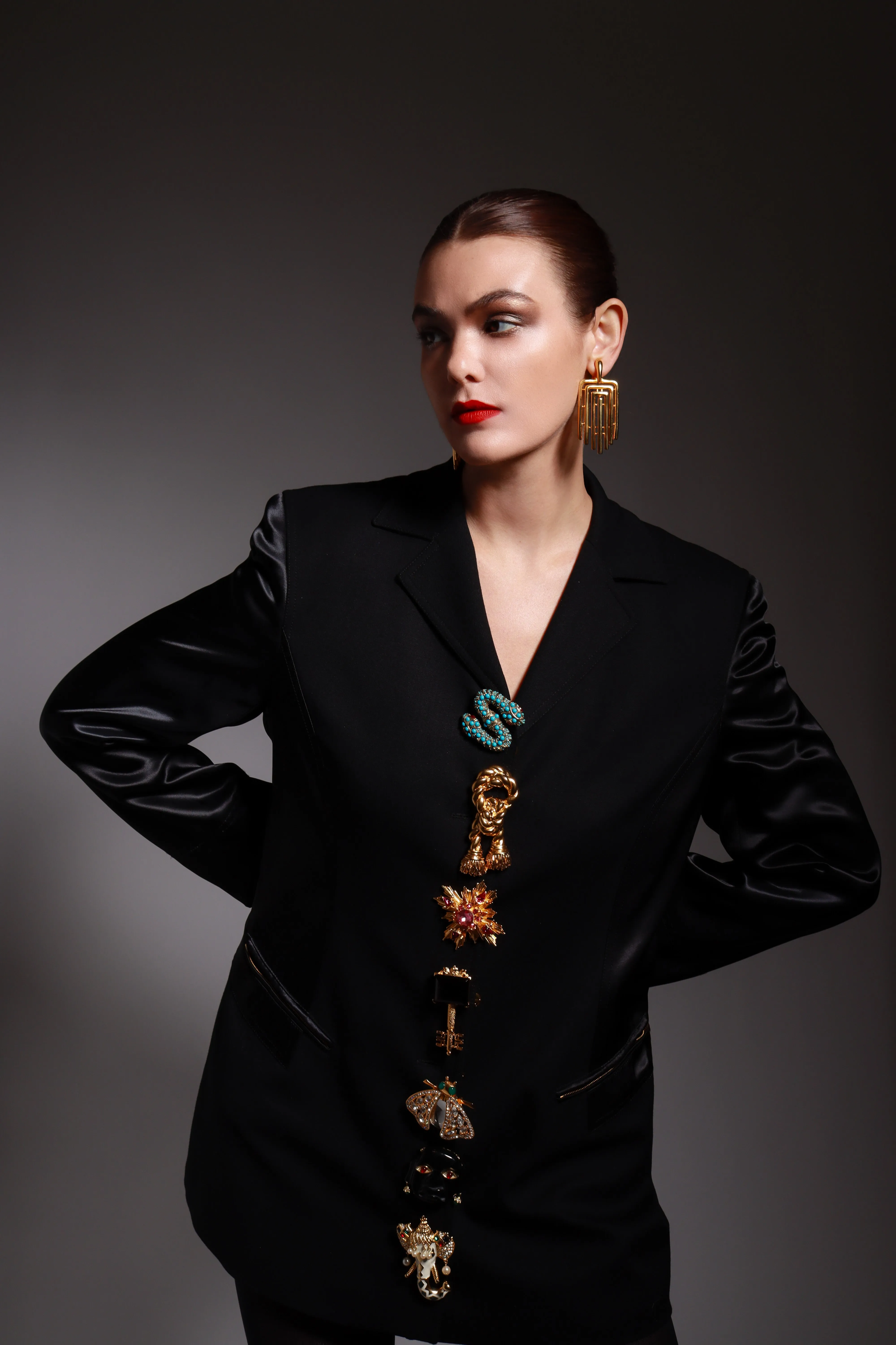 Articulated Linear Drop Earrings
