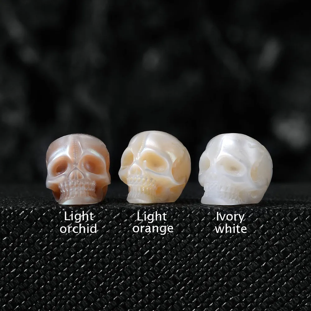 Baguette Gems Cluster Pearl Skull Earrings