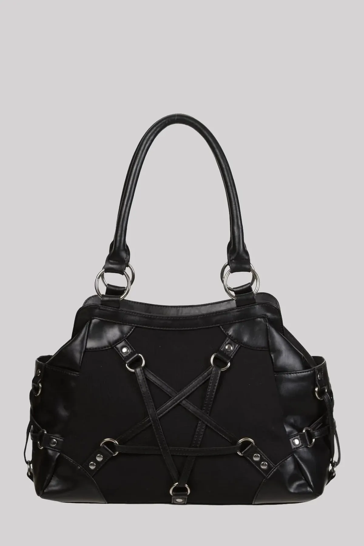 Banned Stand Still Occult Pentagram Handbag