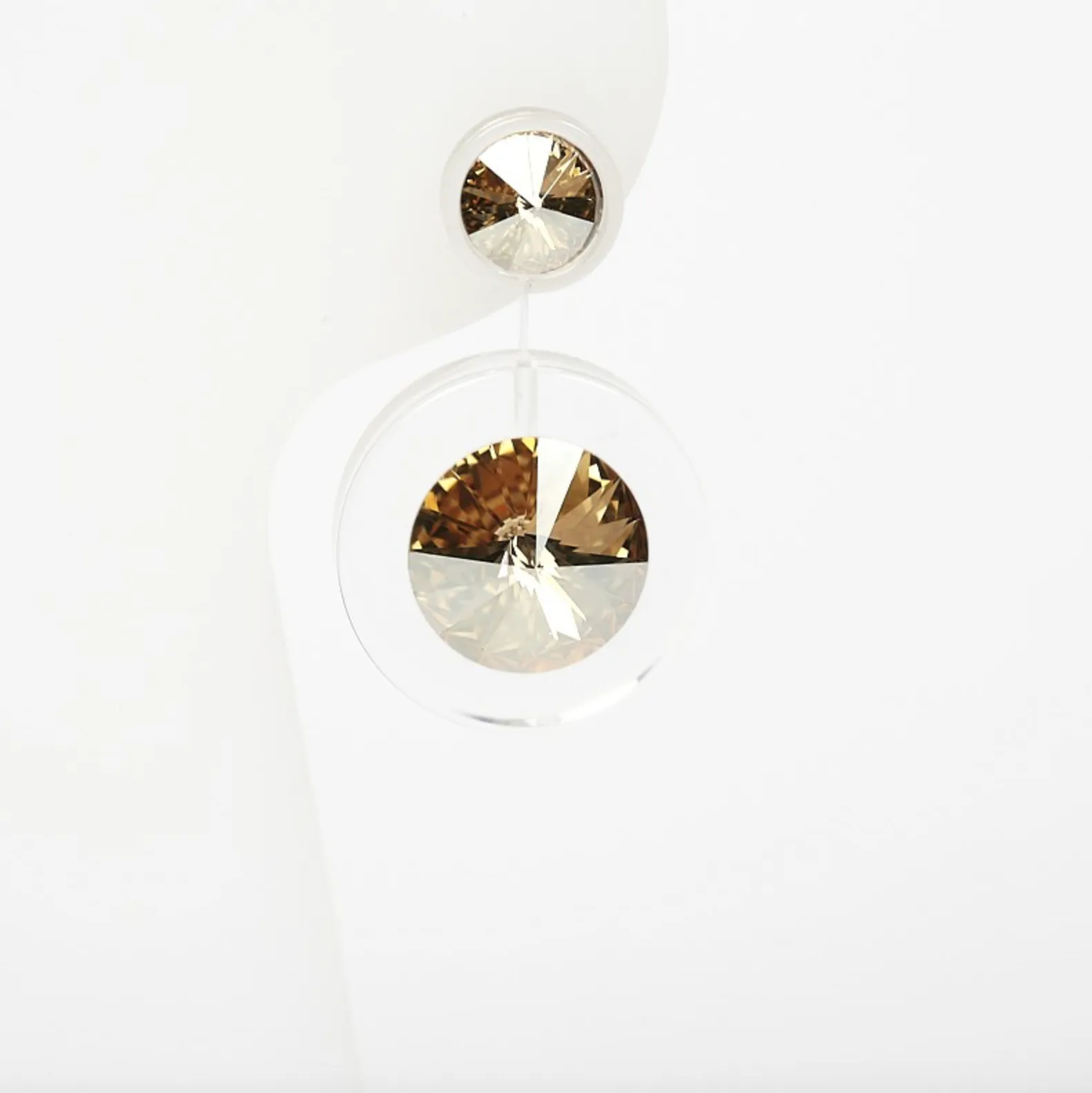 BAY POPS Earrings Transparent Golden Shadow