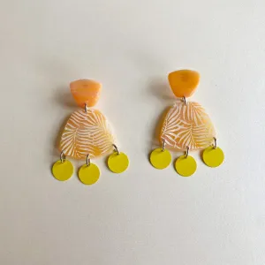 Beachy Palms polymer clay earrings