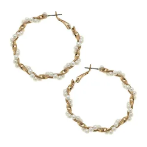 Becca Pearl Hoop Earrings