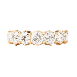 Bell & Bird 18k Gold Half Hoop Band With 2.95ct Old European Cut Diamonds
