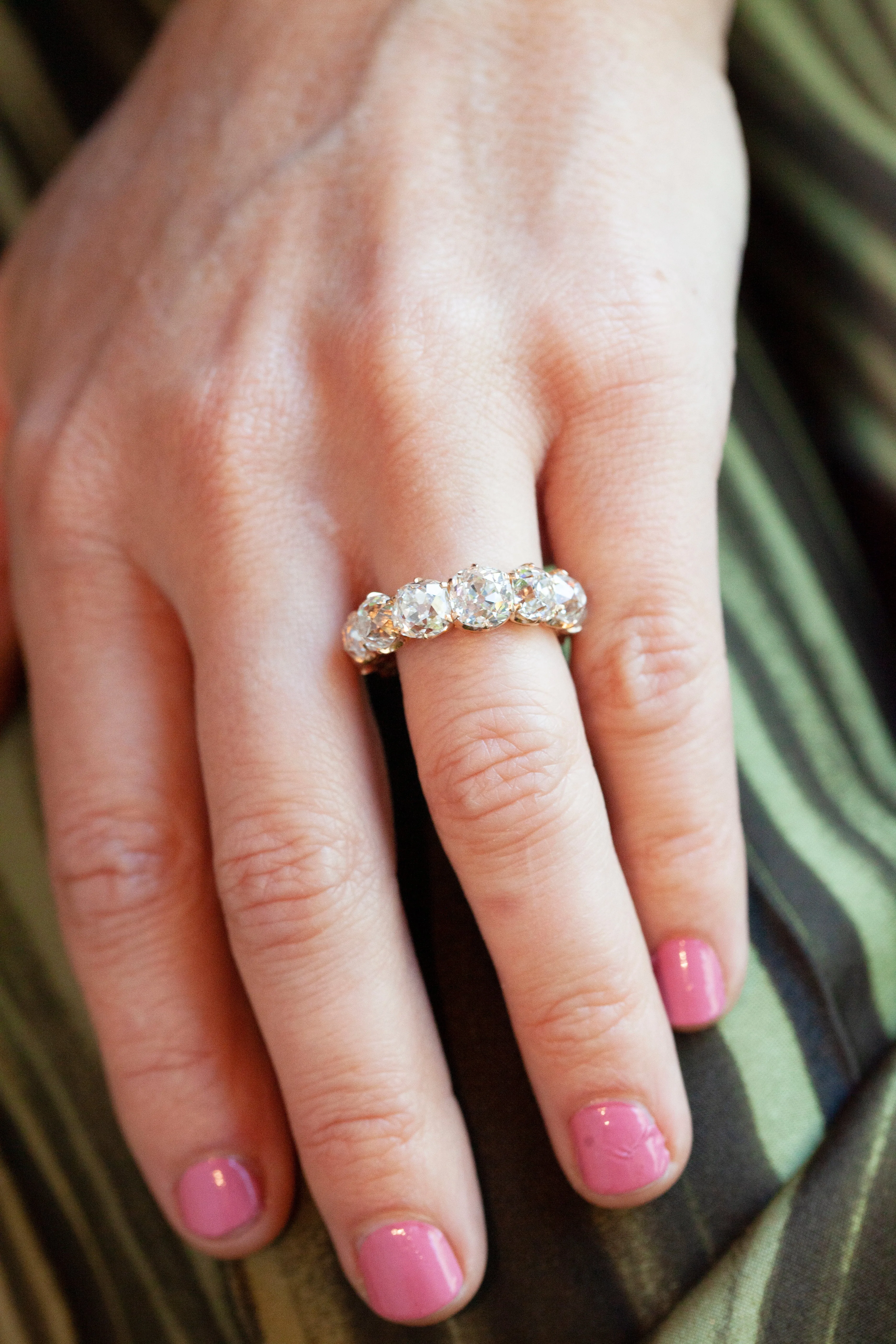 Bell & Bird Old Mine Cut Eternity Band