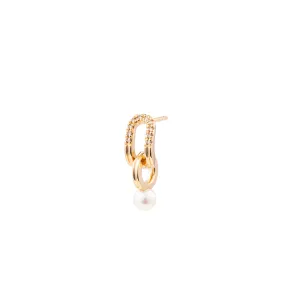 BELUGA Oblong Diamond Pearl Earring