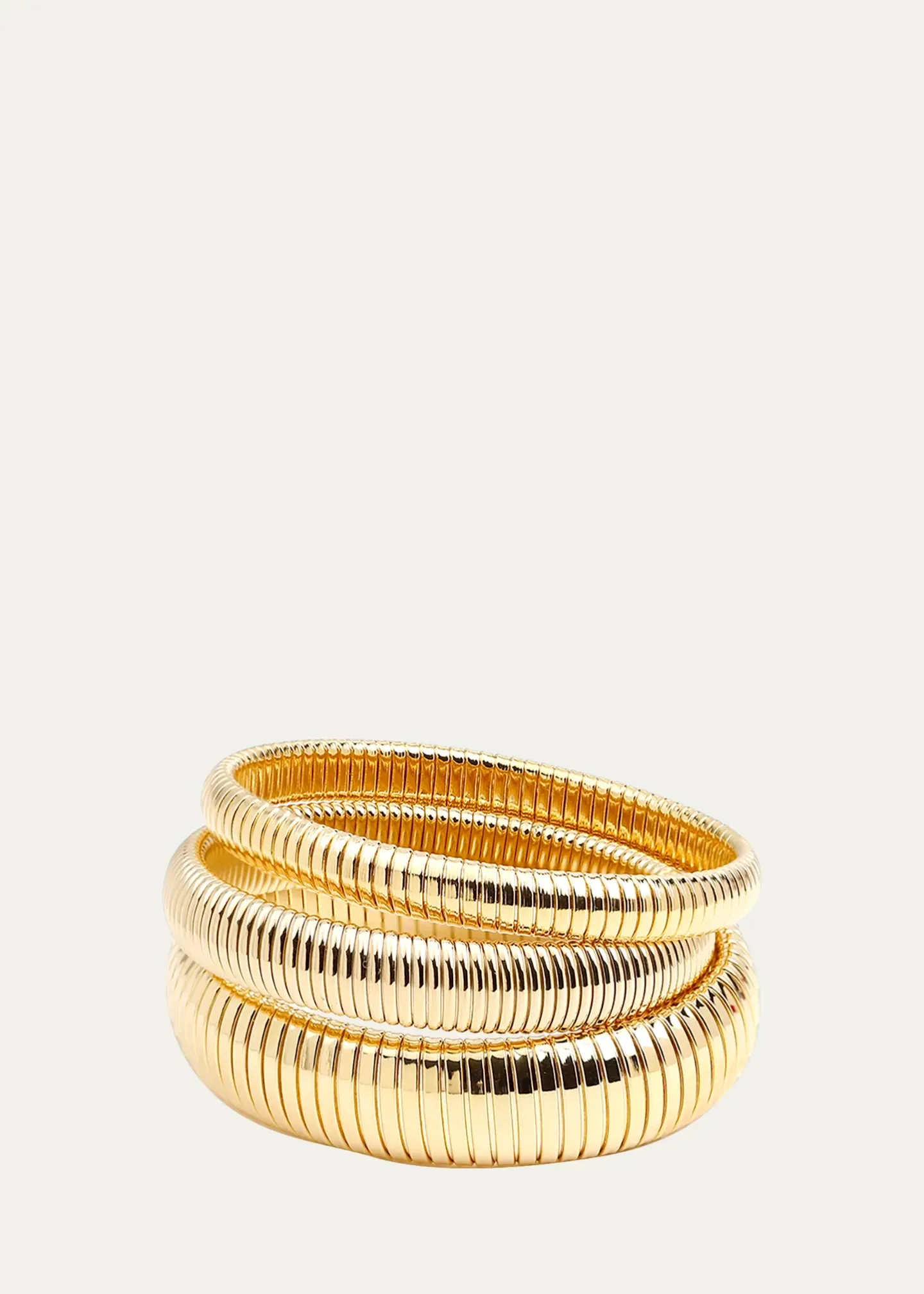 BEN-AMUN Cobra Elastic Bracelets, Set of 3, Gold