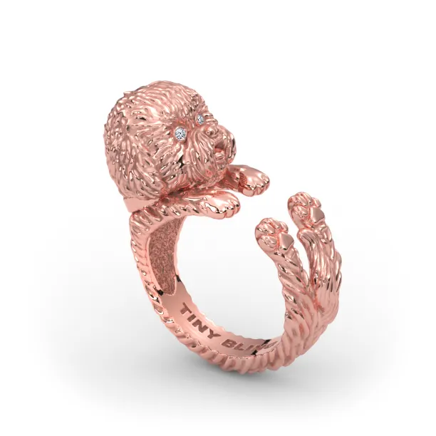 Bichon Diamond Cuddle Wrap Ring