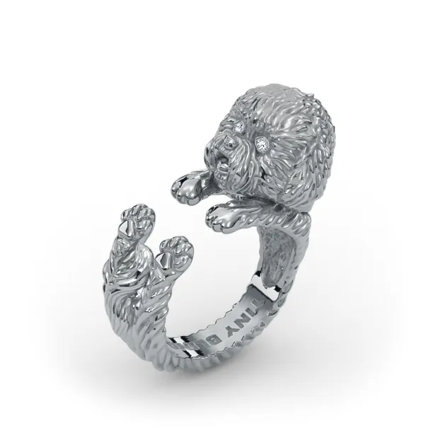 Bichon Diamond Cuddle Wrap Ring