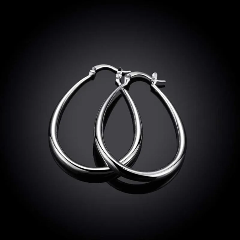 Big Circle Hoop Earrings For Women Bridal Anniversary Jewelry