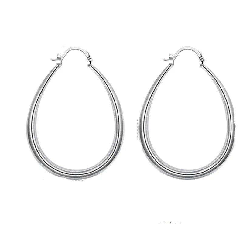Big Circle Hoop Earrings For Women Bridal Anniversary Jewelry