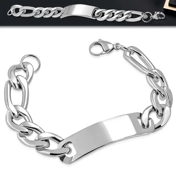 Bigger Plated Stainless Steel Bracelet (#c120Large)