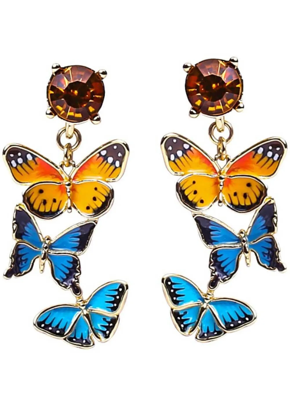 Bill Skinner Butterfly Drop Earrings