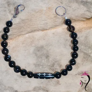 Black Agate Bracelet.  #22013