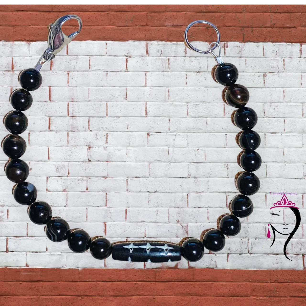 Black Agate Bracelet.  #22013