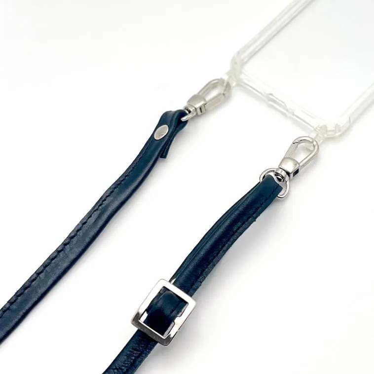Black Leather Strap (w Silver or Gold Fittings)
