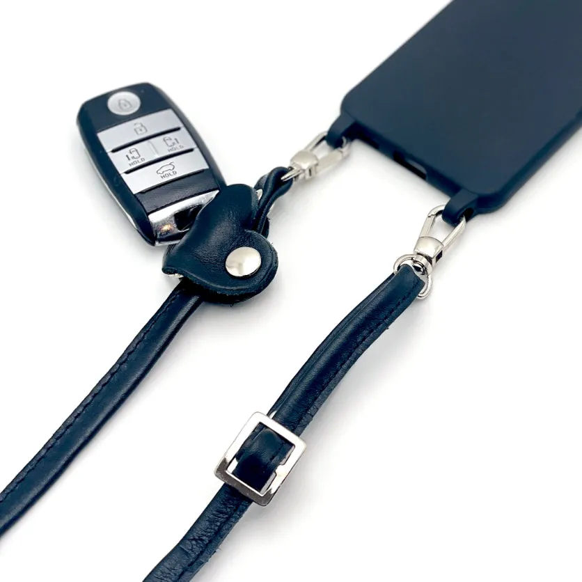 Black Leather Strap (w Silver or Gold Fittings)