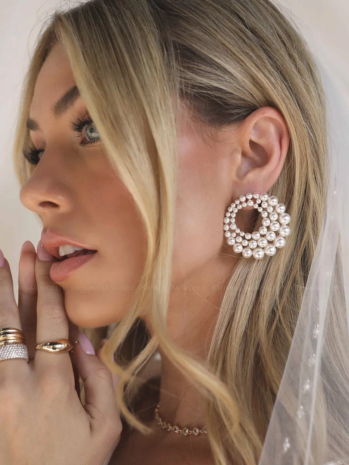 Blushing Pearl 18k Gold Plated Earrings