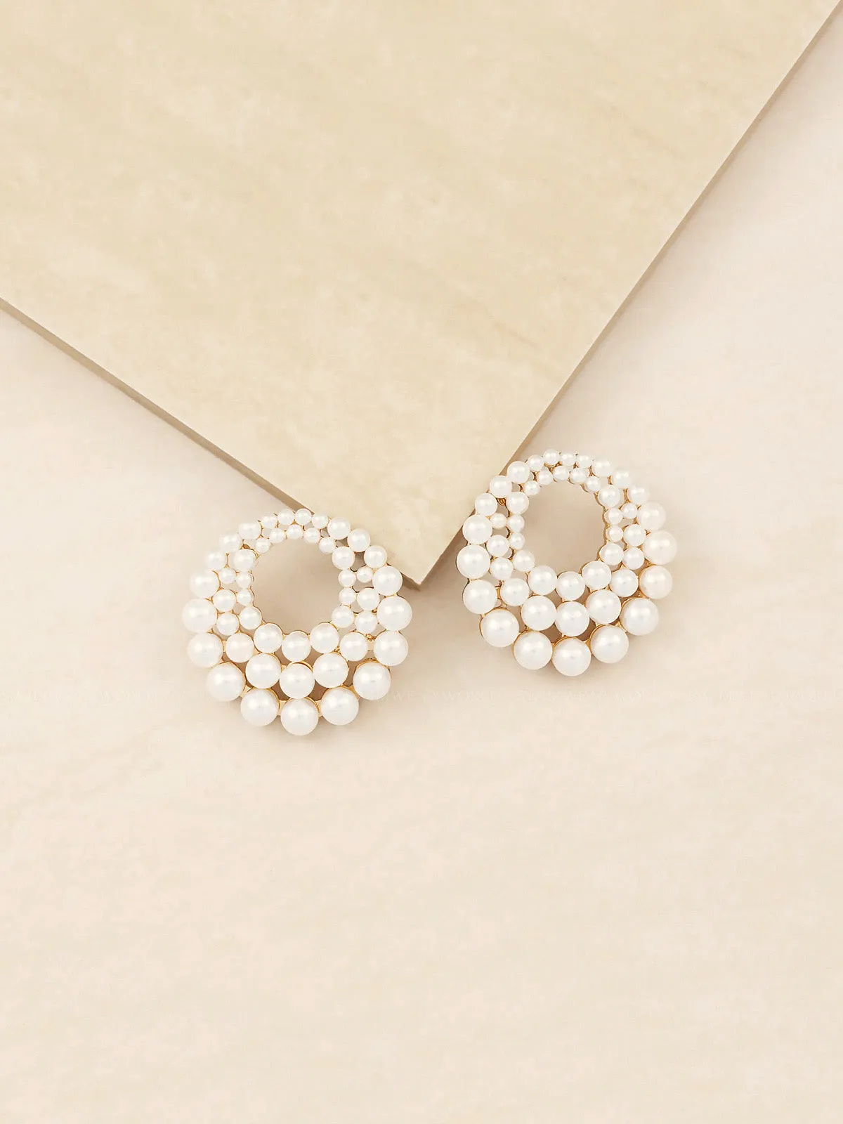 Blushing Pearl 18k Gold Plated Earrings