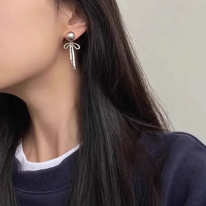 Bow Pendant Pearl Jewelry and Pendant Pearl Earrings Collection