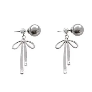 Bow Pendant Pearl Jewelry and Pendant Pearl Earrings Collection