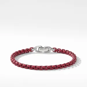 Box Chain Bracelet in Burgundy