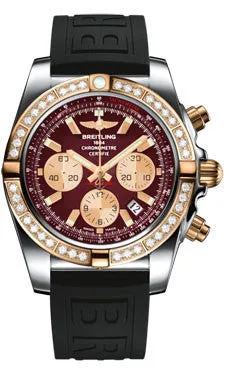 Breitling - Chronomat 44 Steel and Rose Gold 40 Diamond Bezel - Diver Pro III Strap