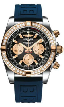 Breitling - Chronomat 44 Steel and Rose Gold 40 Diamond Bezel - Diver Pro III Strap