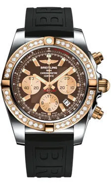 Breitling - Chronomat 44 Steel and Rose Gold 40 Diamond Bezel - Diver Pro III Strap