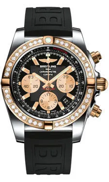 Breitling - Chronomat 44 Steel and Rose Gold 40 Diamond Bezel - Diver Pro III Strap