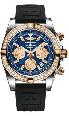 Breitling - Chronomat 44 Steel and Rose Gold 40 Diamond Bezel - Diver Pro III Strap