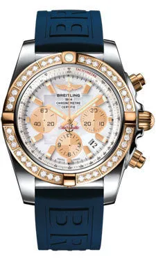 Breitling - Chronomat 44 Steel and Rose Gold 40 Diamond Bezel - Diver Pro III Strap