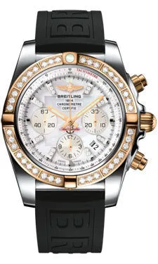 Breitling - Chronomat 44 Steel and Rose Gold 40 Diamond Bezel - Diver Pro III Strap