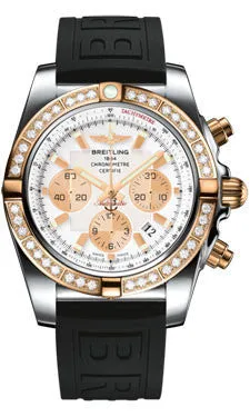 Breitling - Chronomat 44 Steel and Rose Gold 40 Diamond Bezel - Diver Pro III Strap