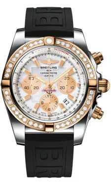 Breitling - Chronomat 44 Steel and Rose Gold 40 Diamond Bezel - Diver Pro III Strap
