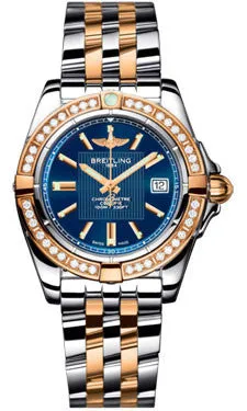 Breitling - Galactic 32 Steel-Rose Gold - Diamond Bezel - Pilot Bracelet
