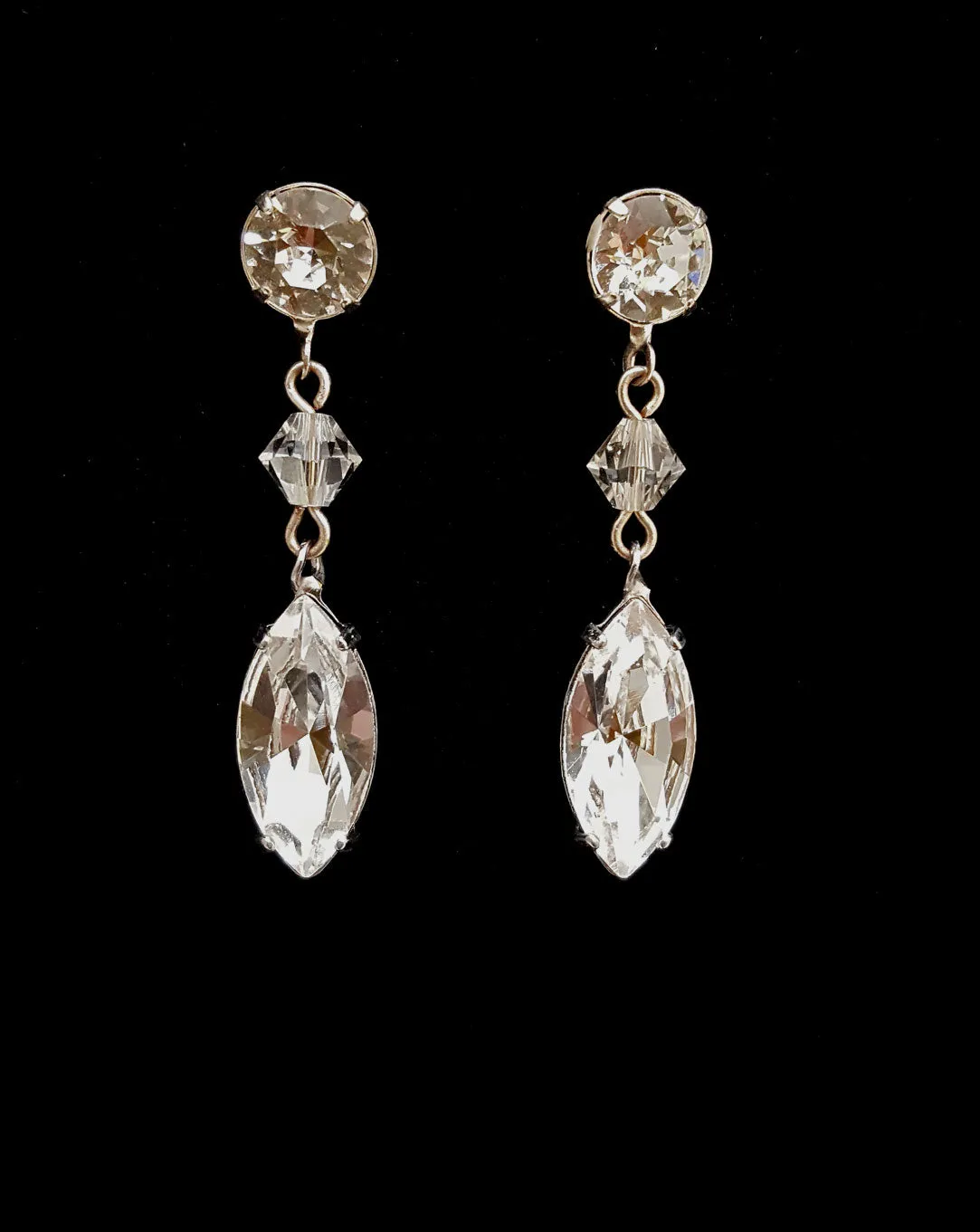 Bridal earrings - elegant marquee drops - Mahala small by Kezani