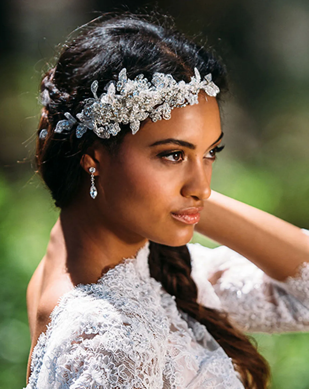 Bridal earrings - elegant marquee drops - Mahala small by Kezani