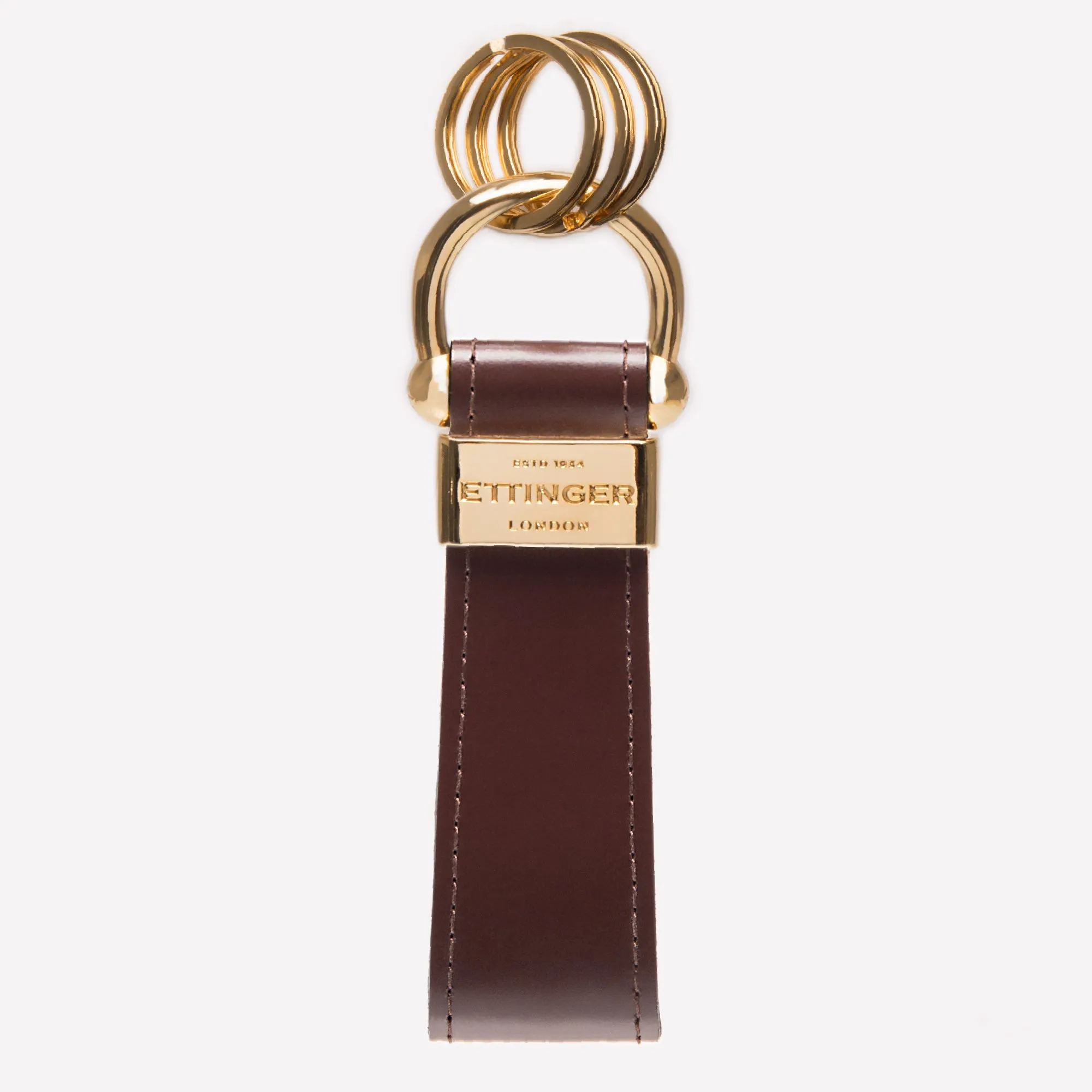 BRIDLE HIDE STIRRUP KEYRING - NUT