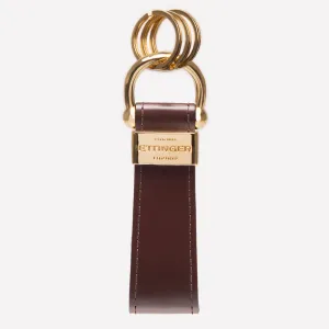 BRIDLE HIDE STIRRUP KEYRING - NUT