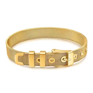 Buckle Strap Designer Bracelet – 18K Gold